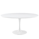 Mesa Saarinen Madeira Laq.branca Redonda 124cm Branco