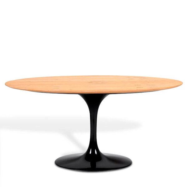 Mesa Saarinen Oval Freijó 160x90cm - Base Preta