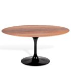 Mesa Saarinen Oval Imbuia 180x100cm - Base Preta