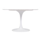 Mesa Saarinen Redonda Carrara 137cm - Base Branca