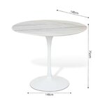 Mesa Saarinen Redonda Espirito Santo Ø140cm Branco