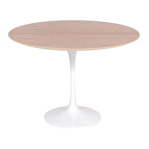 Mesa Saarinen Redonda Freijó 137cm - Base Branca
