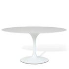 Mesa Saarinen Tulipa Oval 137cm X 90cm Branco