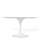 Mesa Saarinen Tulipa Oval Carrara 137x90cm Branco