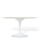 Mesa Saarinen Tulipa Oval Nanoglass 160x90cm Branco