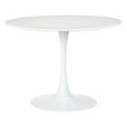 Mesa Saarinen Tulipa Redonda 100cm Tampo Madeira Branca 5 Lug