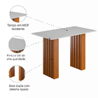 Mesa Sala De Jantar 1,60m Ripada Santiago Madeirado/off White