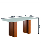 Mesa Sala De Jantar 1,80m Ripada Santiago Madeirado/off White