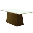 Mesa Sala De Jantar 100x200cm Ibiza  Imbuia/off White