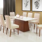 Mesa Sala De Jantar 100x200cm Ibiza  Imbuia/off White