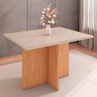 Mesa Sala De Jantar 120 Cm Tampo Com Vidro Paris C14 Off Whit