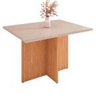 Mesa Sala De Jantar 120 Cm Tampo Com Vidro Paris C14 Off Whit