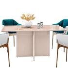 Mesa Sala De Jantar 160 Cmtampo Com Vidro Lisboa C14 Off Whit