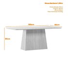 Mesa Sala De Jantar 180cm Tampo Mdf/vidro Moderno Ype/off Whi