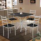 Mesa Sala De Jantar 4 Cadeiras Branco Maranhão Shop Jm