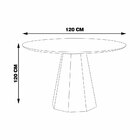 Mesa Sala De Jantar 4 Lugares 120cm Tampo Com Vidro Redondo T