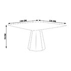 Mesa Sala De Jantar 4 Lugares 135cm Tampo Quadrado Talocan Fr