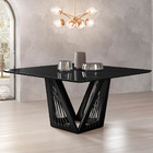 Mesa Sala De Jantar 4 Lugares 150cm Tampo Quadrado De Vidro G