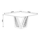 Mesa Sala De Jantar 4 Lugares 150cm Tampo Quadrado De Vidro G