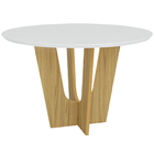 Mesa Sala De Jantar 4 Lugares Redondo 135cm Tampo De Vidro Ka