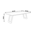 Mesa Sala De Jantar 6 Lugares 200cm Tampo De Vidro Frieda Fre