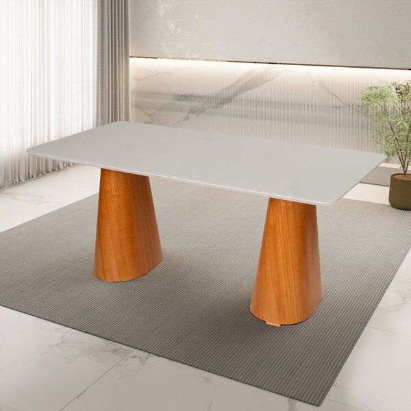 Mesa Sala De Jantar 6 Lugares Retangular Madeira Maciça Forta