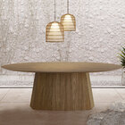 Mesa Sala De Jantar 8 Lugares 218cm Tampo Oval Talocan Noguei