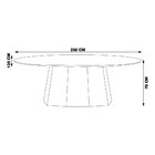 Mesa Sala De Jantar 8 Lugares 250cm Tampo Oval Talocan Noguei