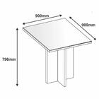 Mesa Sala De Jantar 900 Cmtampo Sem Vidro Paris C14 Off White