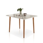 Mesa Sala De Jantar Ágata Retangular Off 120cm C/ Pés Palito