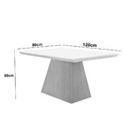 Mesa Sala De Jantar Aida 120cm Em Mdf E Vidro Com Canto Copo