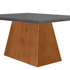 Mesa Sala De Jantar Aida 120cm Em Mdf E Vidro Com Canto Copo