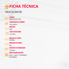 Mesa Sala De Jantar Aida 120cm Em Mdf E Vidro Com Canto Copo