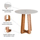 Mesa Sala De Jantar Athenas Redonda 1,03m Madeirado/off White