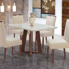 Mesa Sala De Jantar Com Tampo De Vidro 90x120cm Lisboa  Imbui