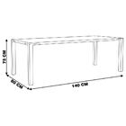 Mesa Sala De Jantar Cozinha Bladel 140cm Grafite Madeira Maci