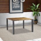 Mesa Sala De Jantar Cozinha Bladel Quadrada 120cm Grafite Mad