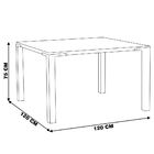 Mesa Sala De Jantar Cozinha Bladel Quadrada 120cm Grafite Mad