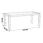 Mesa Sala De Jantar Cozinha Dumai 160cm Madeira Maciça Acácia