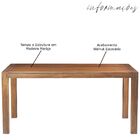 Mesa Sala De Jantar Cozinha Dumai 220cm Madeira Maciça Walnut
