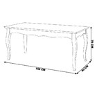 Mesa Sala De Jantar Cozinha Gallia 160cm Madeira Maciça E Mdf