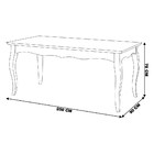 Mesa Sala De Jantar Cozinha Gallia 200cm Madeira Maciça E Mdf