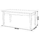 Mesa Sala De Jantar Cozinha Gallia 250cm Madeira Maciça E Mdf