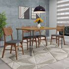 Mesa Sala De Jantar Cozinha Ludiana 140cm Grafite Madeira Mac