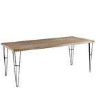 Mesa Sala De Jantar Cozinha Ludiana Live Edge 140cm Grafite M