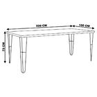 Mesa Sala De Jantar Cozinha Ludiana Live Edge 220cm Grafite M