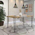 Mesa Sala De Jantar Cozinha Ludiana Live Edge 220cm Grafite M