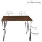 Mesa Sala De Jantar Cozinha Ludiana Quadrada 80cm Grafite Mad