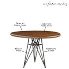 Mesa Sala De Jantar Cozinha Monary Redonda 110cm Grafite Made