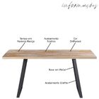 Mesa Sala De Jantar Cozinha Ogleary 160cm Grafite Madeira Mac